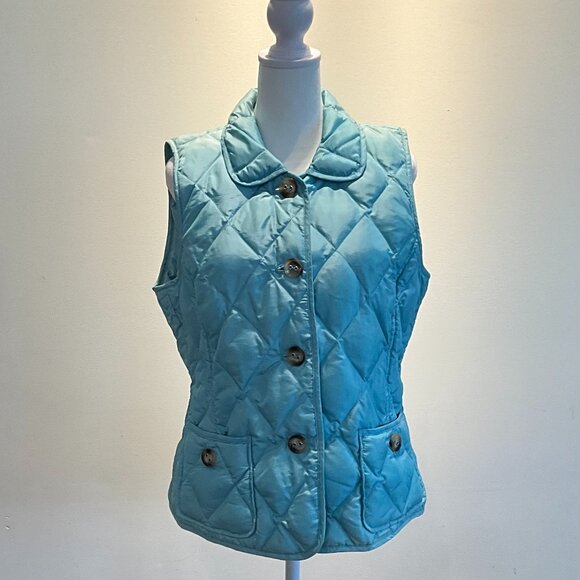 Talbots Puffer Vest with Paisley Inside - Picture 1 of 6